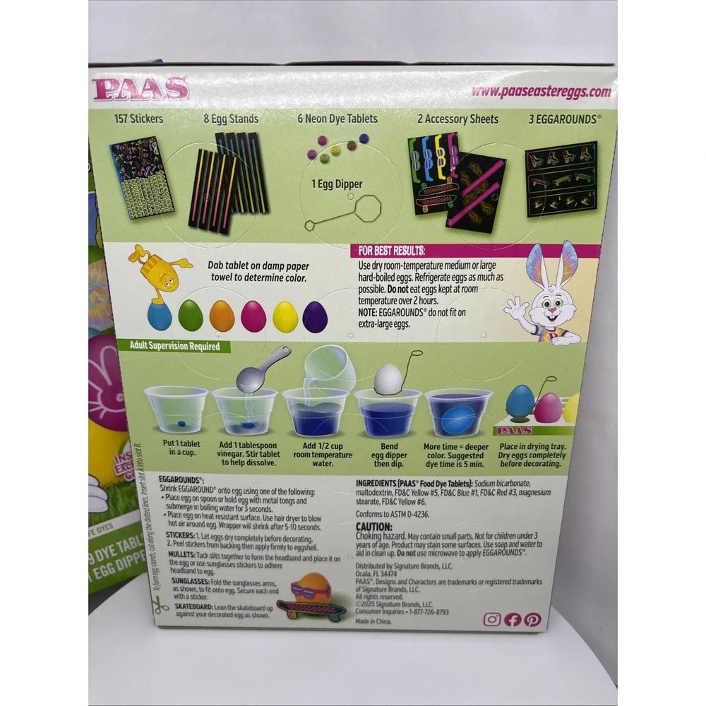 Set of 2 diffferent PAAS Easter egg dying kits brand new Egg Dye Retro‎ Vtg